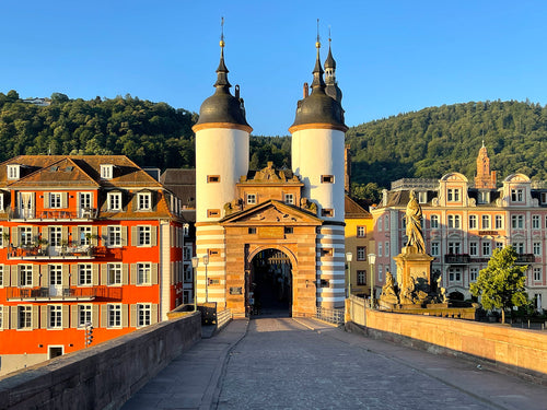Poster Heidelberge Alte Brücke im Morgenlicht