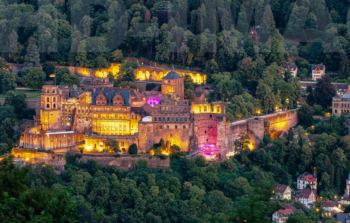 Schloss Heidelberg am Abend